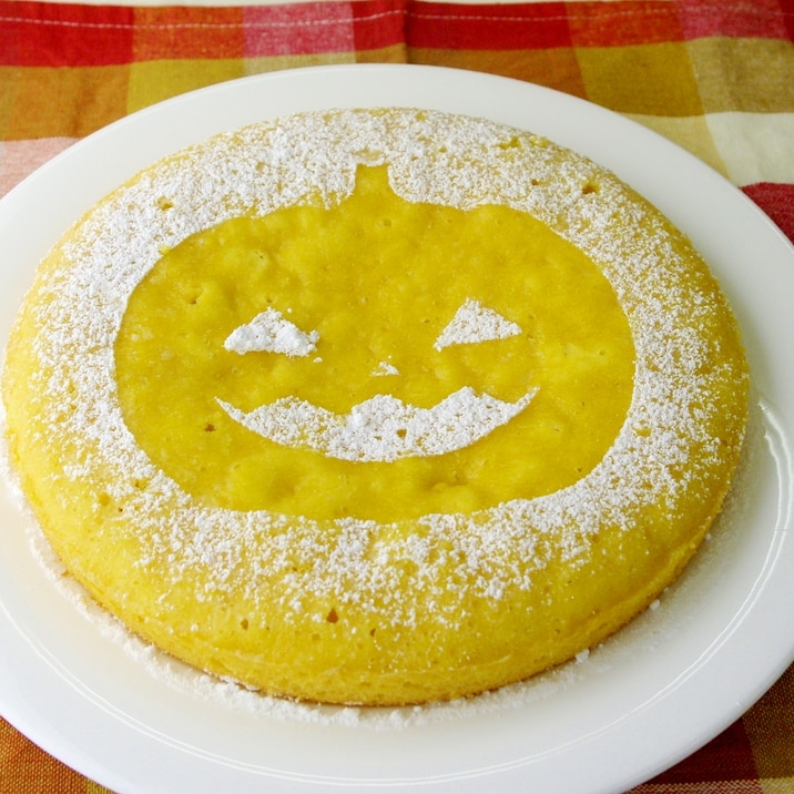 ホットケーキMIXで作るハロウィンかぼちゃケーキ♪